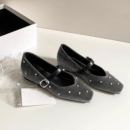 Damen Ballerinas Glamour Strass Schuhe Modern