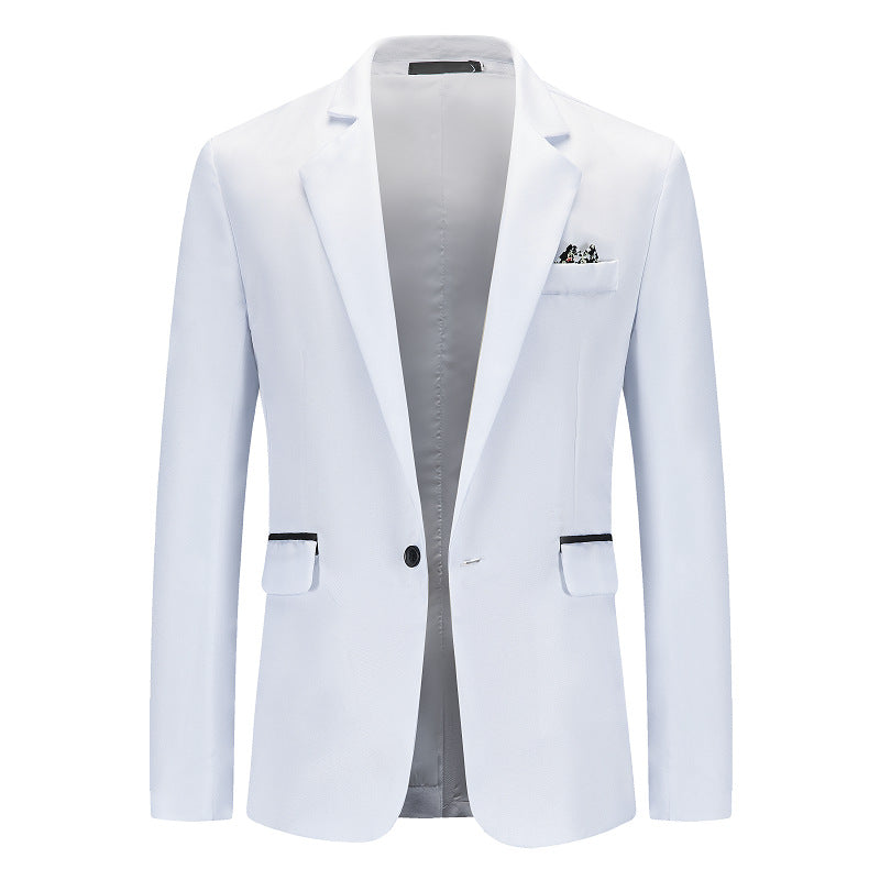 Herren Anzugblazer Modern Slim Fit Schwarz