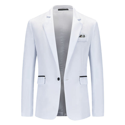 Herren Anzugblazer Modern Slim Fit Schwarz