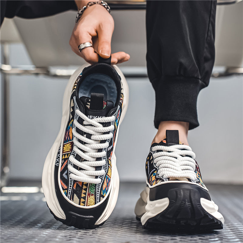 Damen Sneaker Sportlich Modisch Auffällig Muster