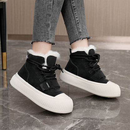 Damen Sneaker Winter High-Top Warm mit Weichem Innenfutter