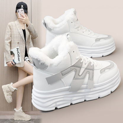Damen Sneaker High-Top Sportlich Kuschelig Robust