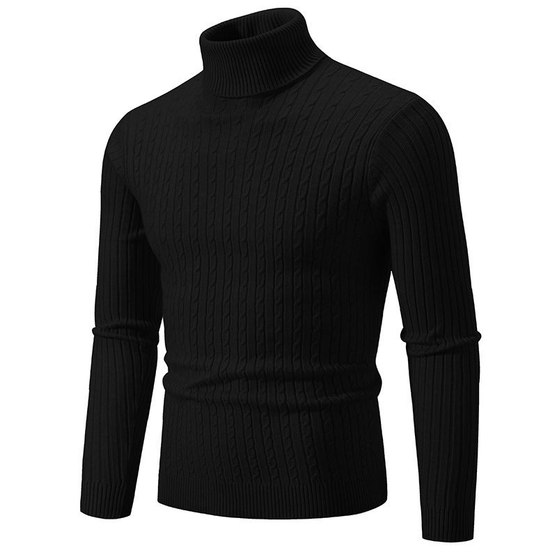 Herren Rollkragenpullover Strickmuster Kabel Look Modern