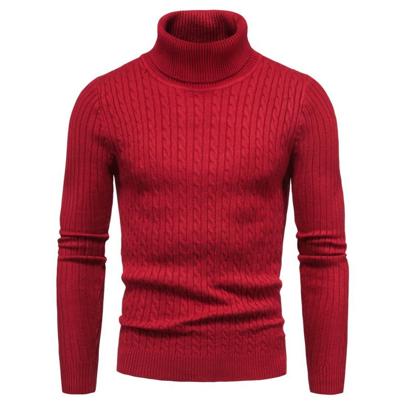 Herren Rollkragenpullover Zopfmuster Elegante Geschenkidee