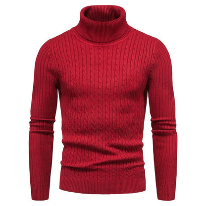 Herren Rollkragenpullover Zopfmuster Elegante Geschenkidee