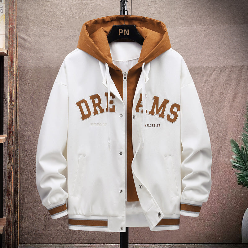 Herren Übergangsjacke Modern Verstellbar Kapuze Wasserabweisend