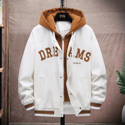 Herren Übergangsjacke Modern Verstellbar Kapuze Wasserabweisend