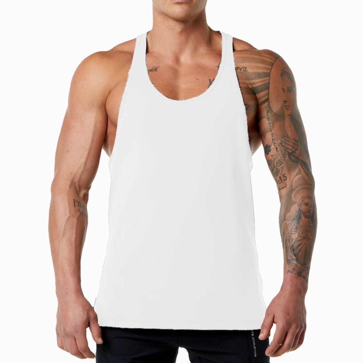 Herren Atmungsaktives Muscle Shirt Sportlich Racerback - BerlinGlamour
