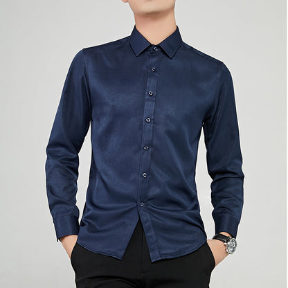 Herren Langarmbluse Elegant Moderner Schnitt Slimfit