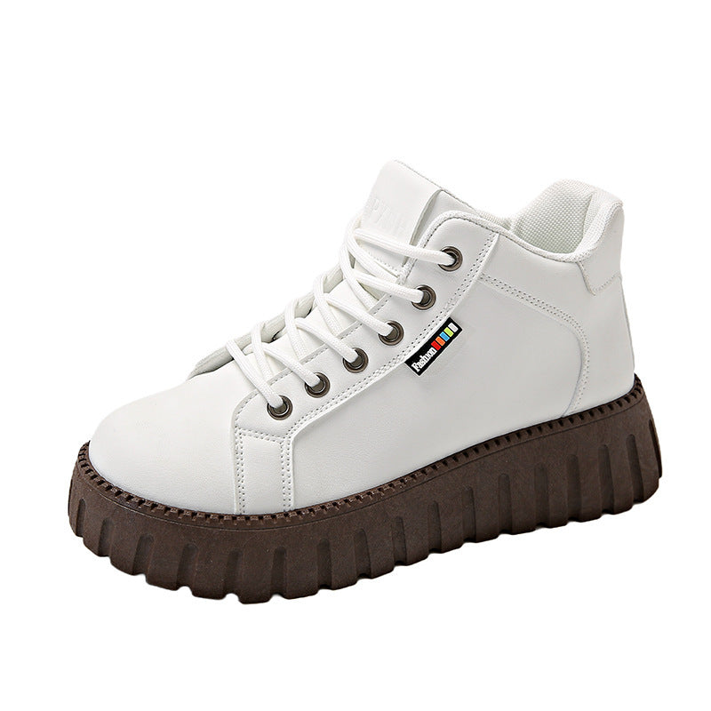Damen Sneaker High-Top wasserdicht mit dicker Sohle
