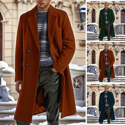 Herren Wollmantel Doppelreihig Elegant Modern - BerlinGlamour