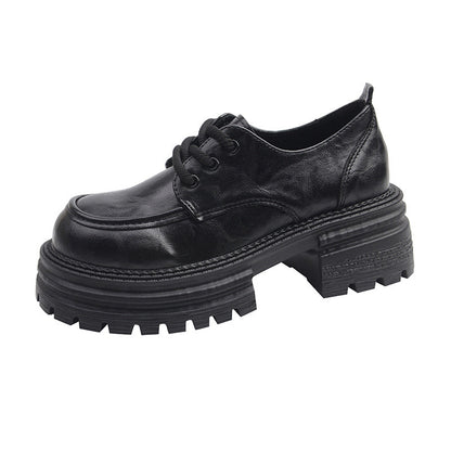Damen Schnürschuhe Plateau High Heel Elegant Schwarz