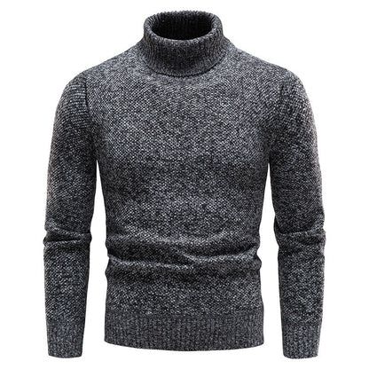 Herren Rollkragenpullover Weich Strickpullover Elegannt