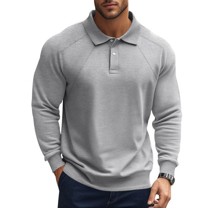 Berlin-Glamour Langarm-Polohemd mit charakteristischem Raglan-Schnitt