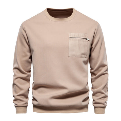 Herren Sweatshirt Soft Weich mit Brustreißverschluss - BerlinGlamour