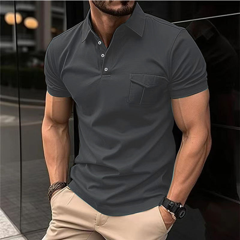 Herren Poloshirt Modern Slimfit Brusttasche