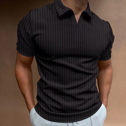 Herren Polo-Shirt Streifenmuster Modern Sportlich