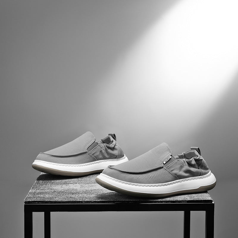 Damen Sneaker Bequem Slip-On Weiße Sportschuhe