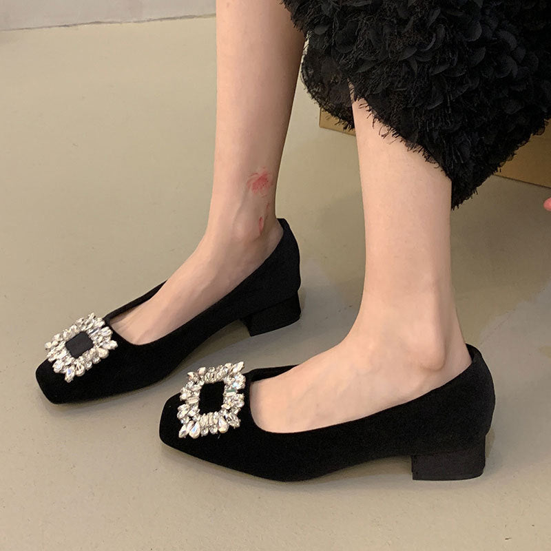 Damen Ballerinas Glitzernd mit Kristallen Elegant