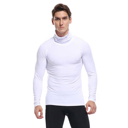 Herren Langarmshirt Stehkragen Kompressor Hemd Modern