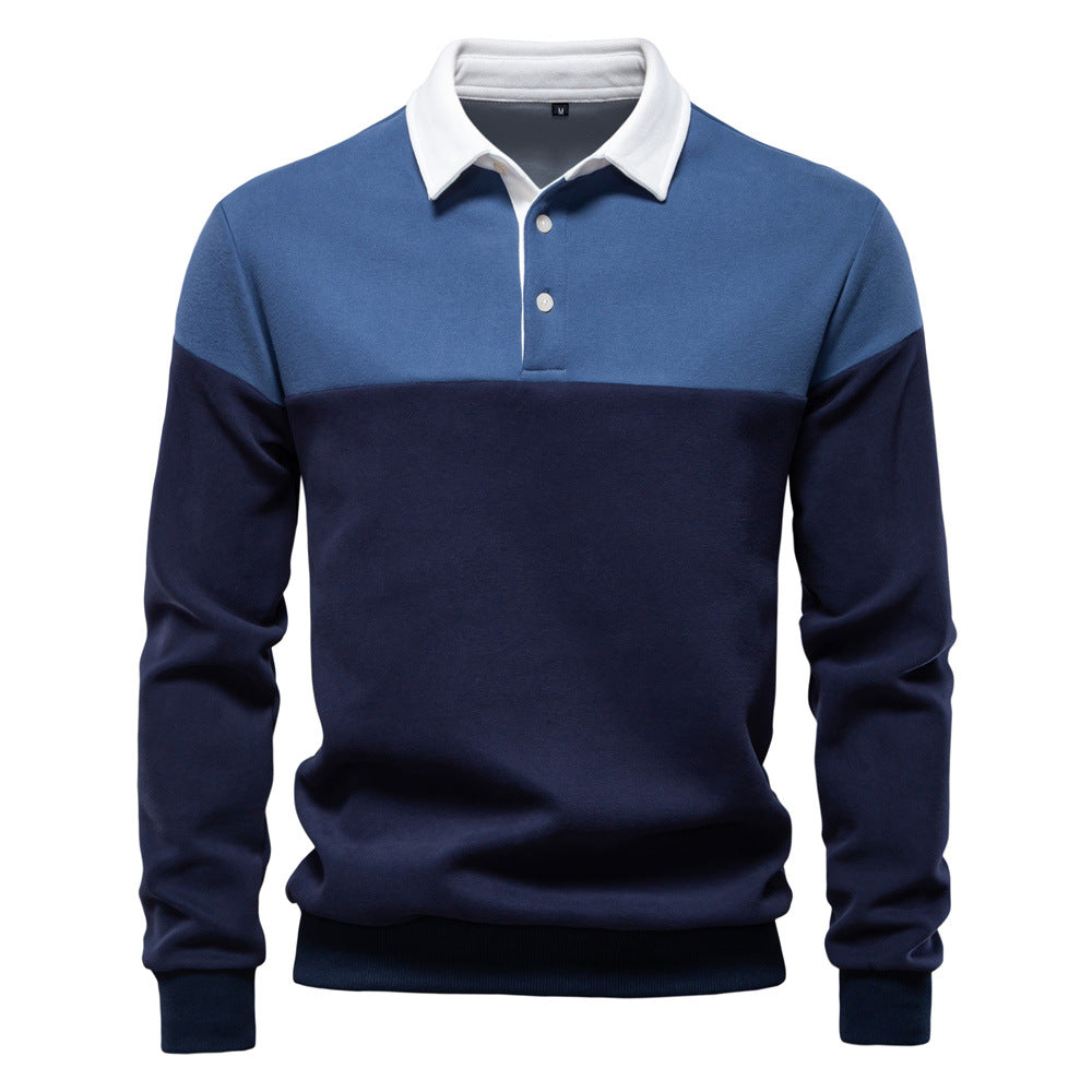 Herren Poloshirt Langarm Modern Farben Hochwertig