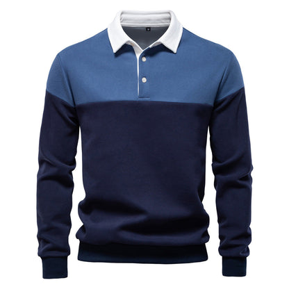 Herren Poloshirt Langarm Modern Farben Hochwertig