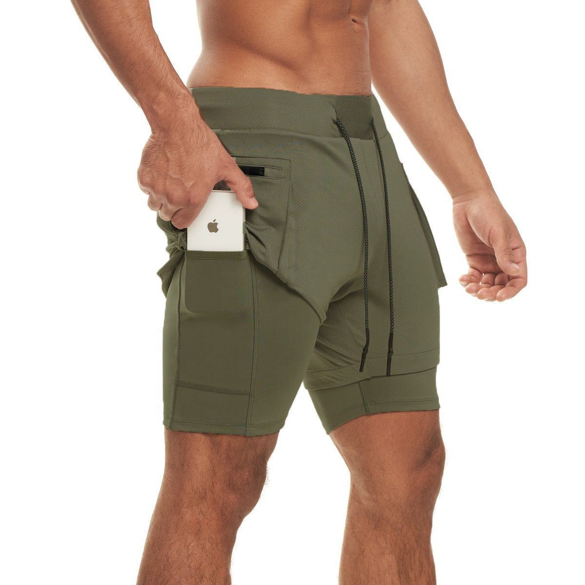 Herren Trainingshorts Mit Unterhose Funktionale Sportshorts