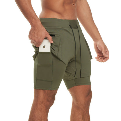 Herren Trainingshorts Mit Unterhose Funktionale Sportshorts