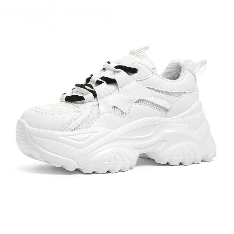 Damen Sneaker Chunky Bequem Laufsohle Weiss