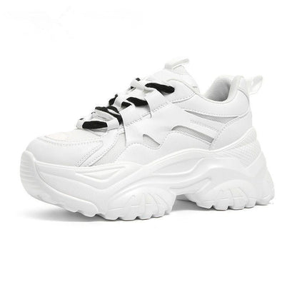 Damen Sneaker Chunky Bequem Laufsohle Weiss