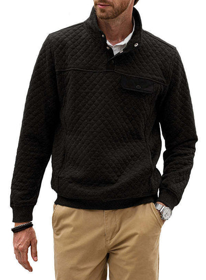 Herren Pullover Modern mit Kragen und Brusttasche