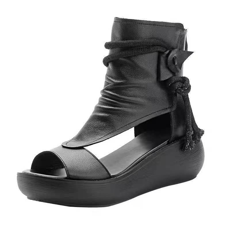 Damen Plateau-Sandaletten Hochzeitsschuhe Moderner Riemen Look