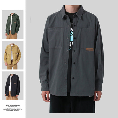 Herren Hemdjacke Lässig Taschenfreiraum Baumwolle Robust - BerlinGlamour