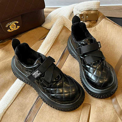 Damen Sneaker Bequem Gefüttert Elastisch Schwarz