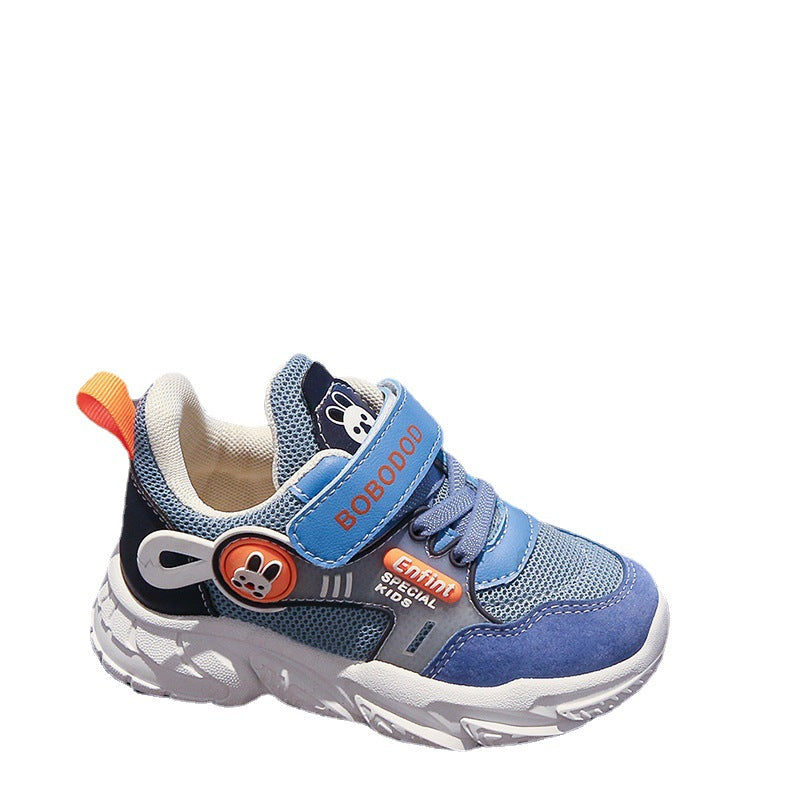 Damen Sneaker Sportlich Kinder Motiv Klettverschluss