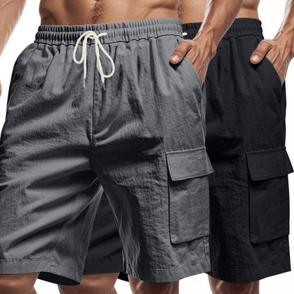 Herren Cargo Shorts Bequem Elastisch Vieltaschig