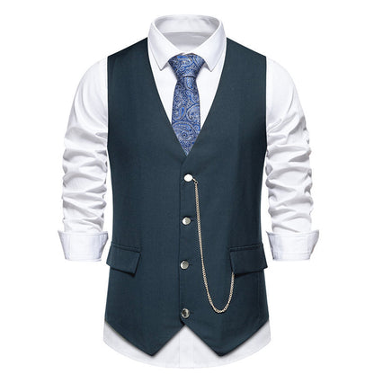 Herren Anzugweste Elegant Klassisch Moderne Taschen