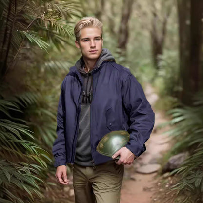 Herren Outdoor-Jacke atmungsaktiv mit Taschen Wasserabweisend