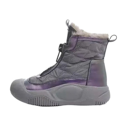 Damen Winterboots Atmungsaktiv Rutschfest Schwarz