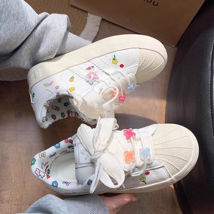 Damen Sneaker Atmungsaktiv Mit Dekor Trendy