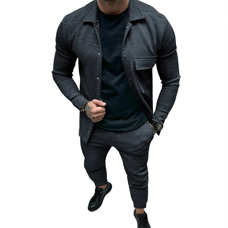 Herren Jogginganzug Set elastisch Strukturiert Modern
