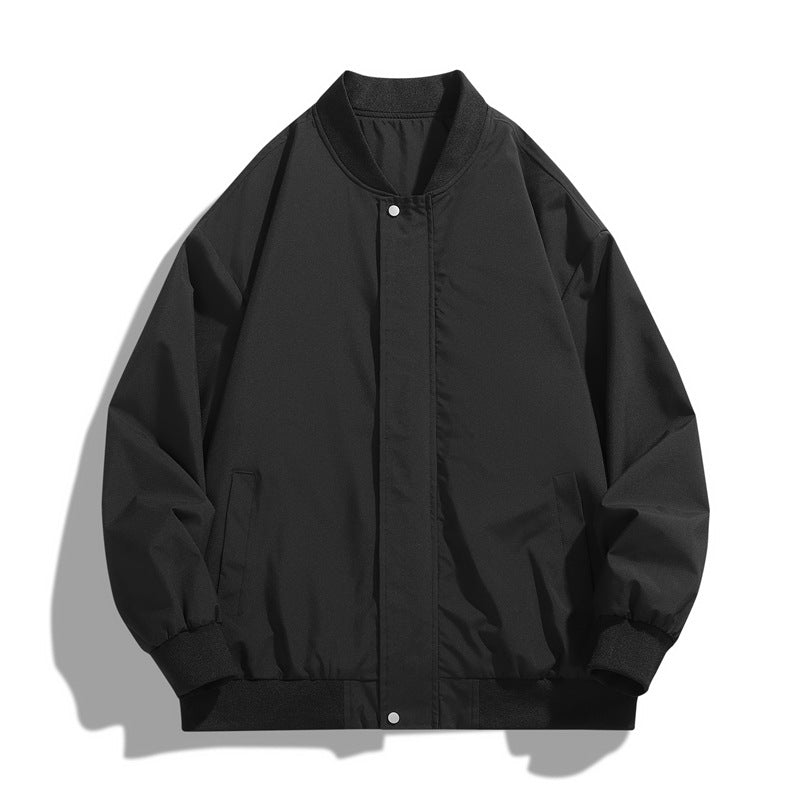 Herren Übergangsjacke Sportlich Mit Kragen Und Taschen