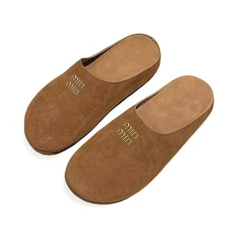 Damen Hausschuhe Veloursleder Weich Warme Heidi Schuhe