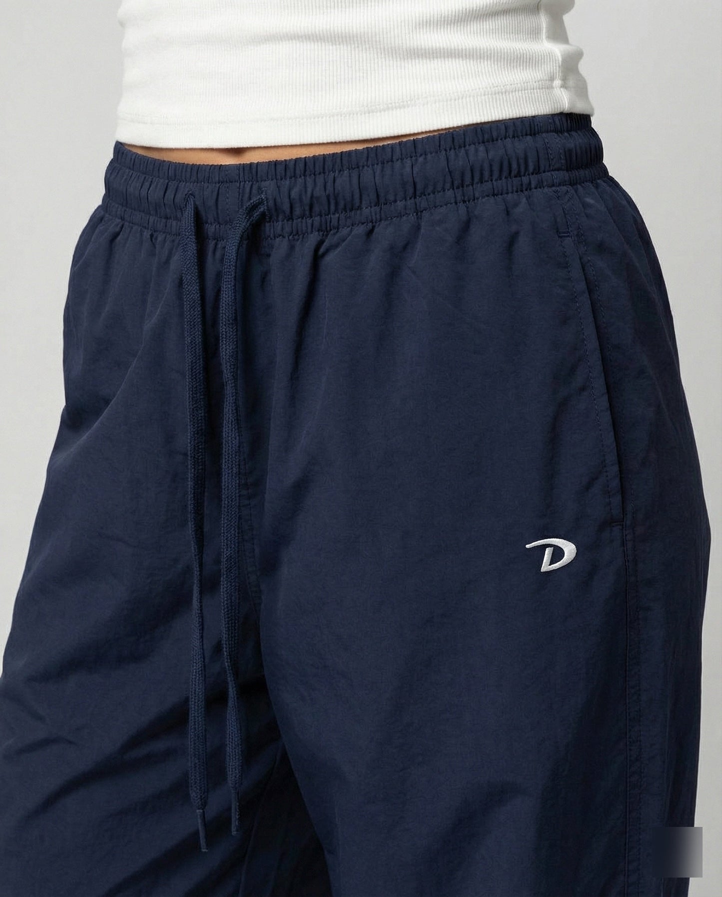 Damen Hose Weite Bein mit Elastik und Seitennaht Lang