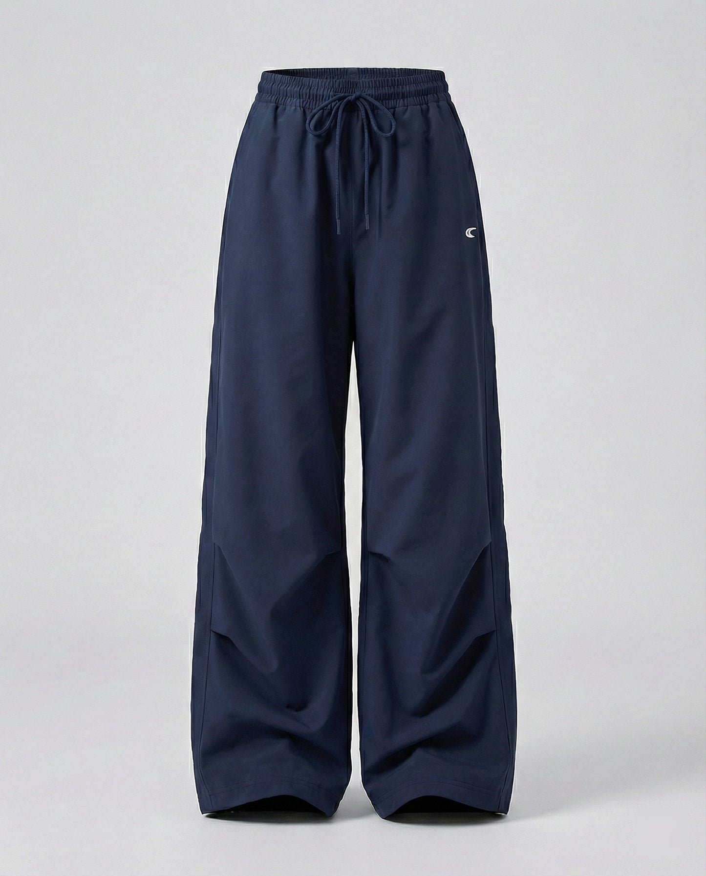 Damen Hose Weite Bein mit Elastik und Seitennaht Lang