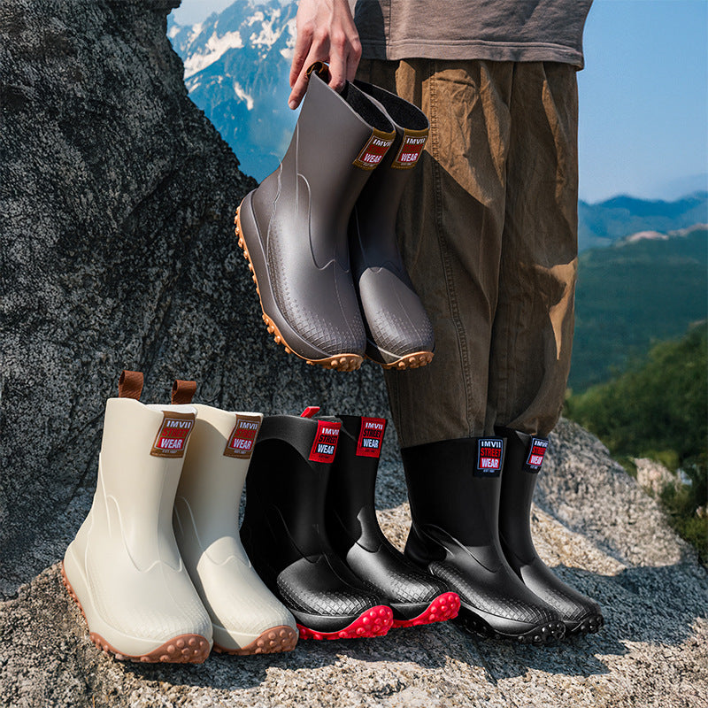 Herren Gummistiefel Rutschfest Wasserdicht Outdoor