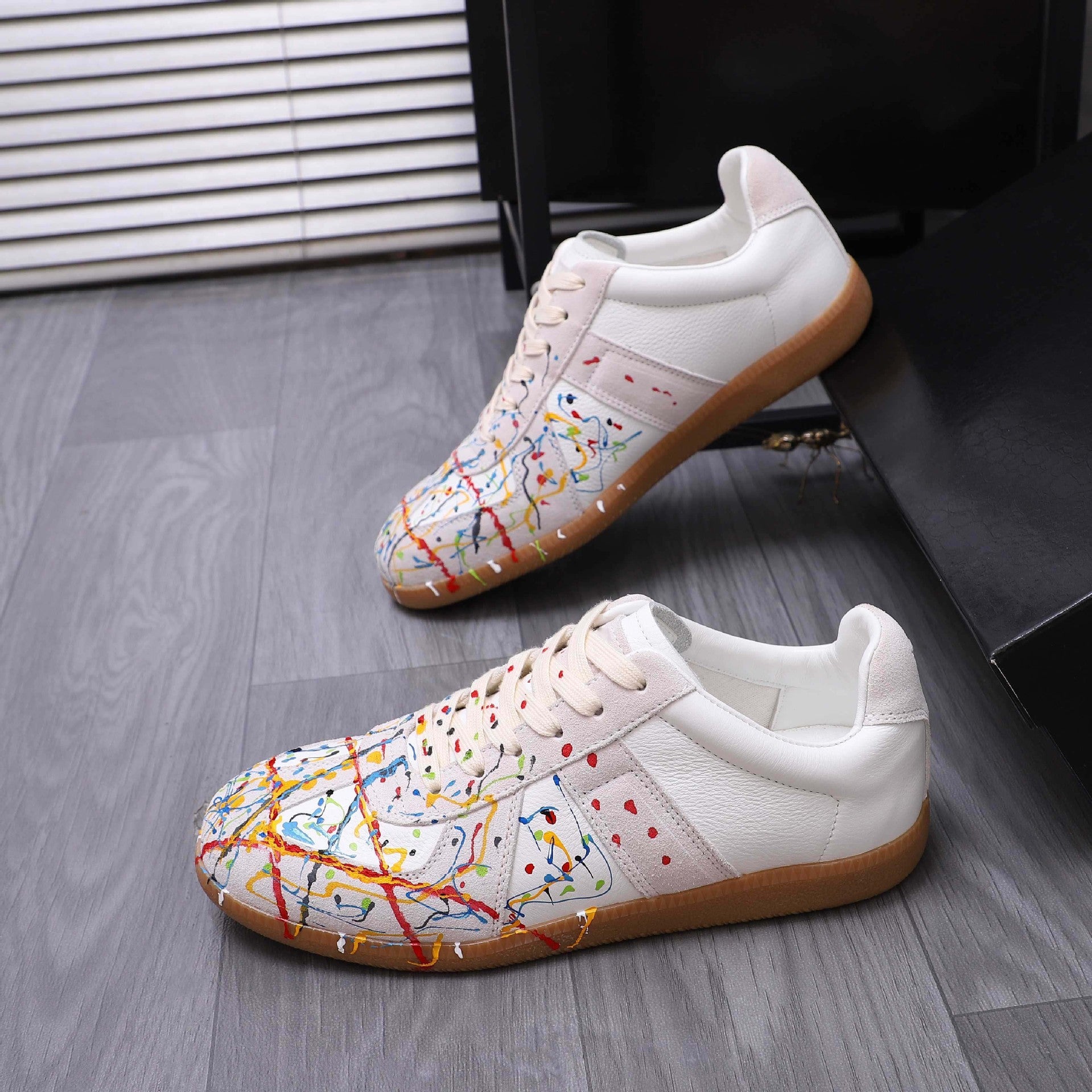 Damen Sneaker Trendy Spritzmuster Designer Schuhe - BerlinGlamour