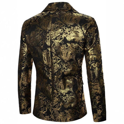 Herren Blazer Elegant mit Pailletten und Floralmuster