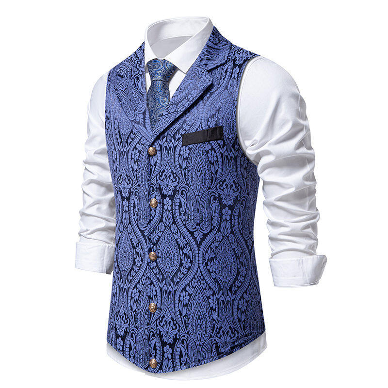Herren Anzugweste Elegant Floral Muster Hochwertig