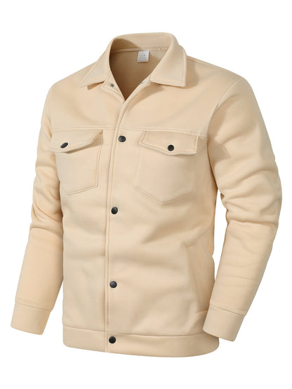 Herren Freizeitjacke Praktisch Mit Taschen Modern